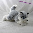 Peluche perro husky creaciones DANI gris blanco 24 cm