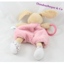Actividades de la marioneta de la felpa del conejo bebé NAT' Poupi beige rosa floral