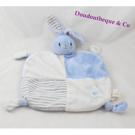 Doudou flachen Kaninchen blau weißen DODIE meine Kuscheldecke Liebe Herz Doudou flachen Kaninchen blau weißen DODIE meine Kuscheldecke Liebe Herz