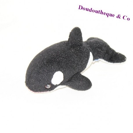 Peluche orque MARINELAND noir blanc 18 cm