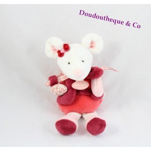 Doudou Clementine rattle mouse red rose DOUDOU and company DC2613