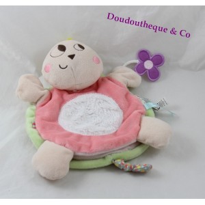 Doudou Marionette Schildkröte KALOO Nopnop Rosa Grün 23 cm