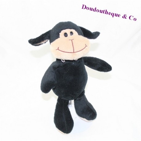 FERRERO KINDER Plüsch Schaf schwarz Beige 25 cm FERRERO KINDER Plüsch Schaf schwarz Beige 25 cm