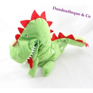 Plush puppet dragon IKEA Laskig green 25 cm