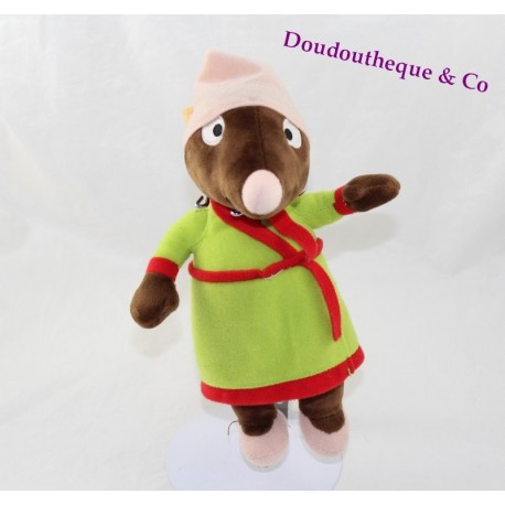 Plüsch kleine Maulwurf AUZOU Kleid grün und rot 23 cm Plüsch kleine Maulwurf AUZOU Kleid grün und rot 23 cm
