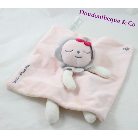 Decke flacher Löwe OBAIBI Zärtliche Träume rosa graue Tupfen 24 cm Decke flacher Löwe OBAIBI Zärtliche Träume rosa graue Tupfen 24 cm