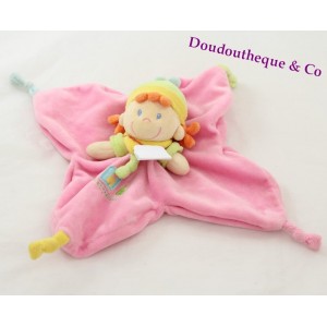 Doudou flachen Elf Mädchen NICOTOY rosa Bell