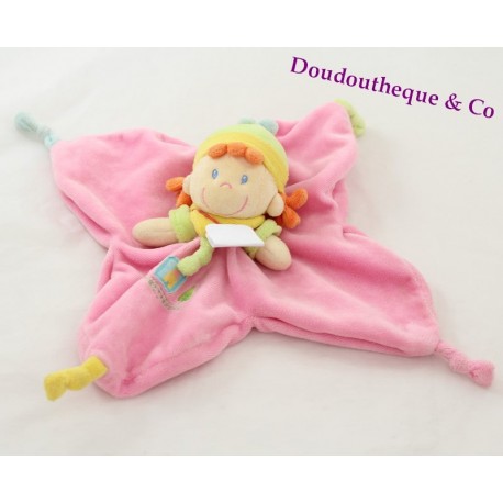 Doudou flachen Elf Mädchen NICOTOY rosa Bell Doudou flachen Elf Mädchen NICOTOY rosa Bell