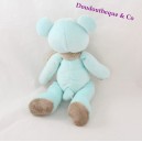 Sciarpa di orsi Doudou NICOTOY blu e marrone 24 cm
