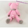 Bären Doudou NICOTOY rosa und braun Schal 24 cm