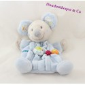 Don semi flat mouse doudou pleated blue chick 26 cm NICOTOY