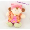 Doudou Elf doll girl orange cup yellow hearts 20 cm NICOTOY