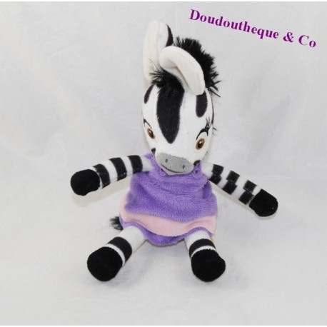 Plush Zebra Famosa Zou animated series Elzee dress purple 21 cm