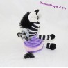 Plush Zebra Famosa Zou animated series Elzee dress purple 21 cm