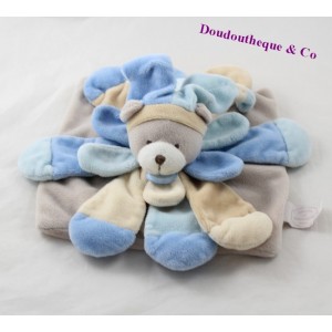Doudou flat blue BLANKIE and company Collector bear powdered DC2380 20 cm