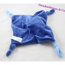 Doudou plat renard AUZOU Petit renard bleu 4 noeuds 25 cm