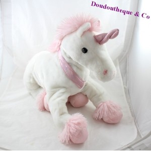 MAX & SAX magical horse white Unicorn plush pink 45 cm