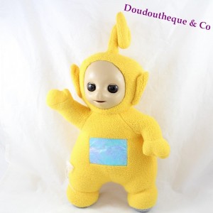 Peluche giallo vintage occhi TELETUBBIES Laa - Laa traversine 40 cm