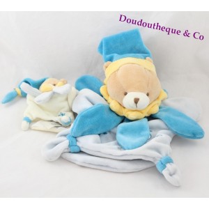 Doudou DOUDOU and company blue MOM baby bear puppet