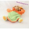 Doudou puppet lion Don and company with his orange green baby