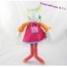 Plush doll MOULIN ROTY Colette and Pinpin dress pink 35 cm