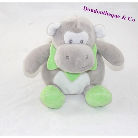 Doudou Hippo CMP Tom and his z' friends gray green 15 cm