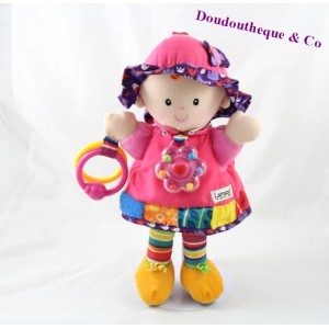 Attività LAMAZE risveglio campana bambola peluche rosa 28 cm