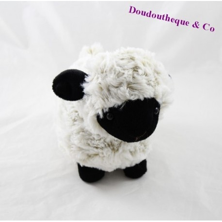 Doudou mouton RODADOU RODA noir beige 20 cm