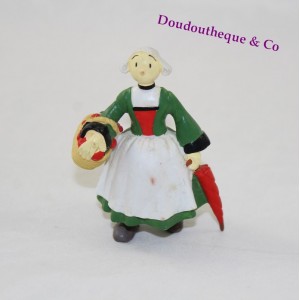 Figurine Bécassine PLASTOY panier et parapluie pvc H/GL 95