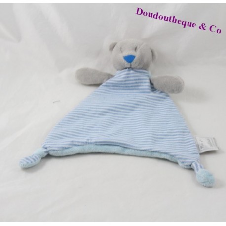 Tragen Sie flache Doudou meine Kieselsteine Stockomani blau-graue Dreieck 26 cm Tragen Sie flache Doudou meine Kieselsteine Stockomani blau-graue Dreieck 26 cm