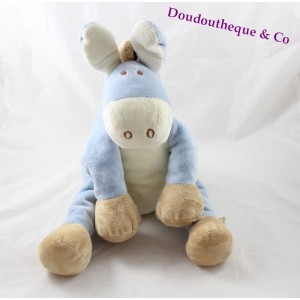 Peluche de burro azul beige Paco NOUKIE 35 cm