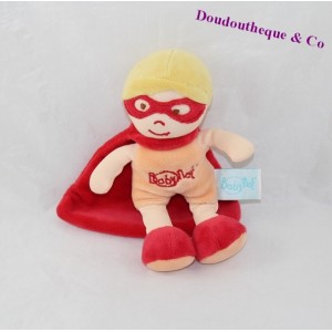Binky boy BABY NAT' red mask orange superhero cape 18 cm