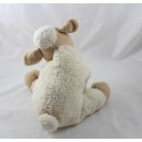 Peluche mouton Nature et Découvertes beige frisé 28 cm
