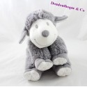 Sheep plush NICOTOY gray white embroidered eyes Simba Toys 25 cm