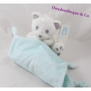 Kuscheldecke Bär Taschentuch SIMBA TOYS BENELUX Sweet Dream White bear blau 14 cm