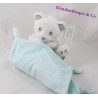 Kuscheldecke Bär Taschentuch SIMBA TOYS BENELUX Sweet Dream White bear blau 14 cm