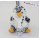 Historia de pingüino peluche llavero de oso bufanda gris HO2120GR 13 cm