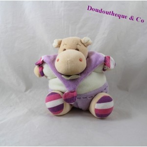 Doudou boule hippopotame DOUDOU ET COMPAGNIE Les z'amigolos violet 24 cm