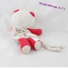Doudou cat candy CANE attached gray red nipple 20 cm