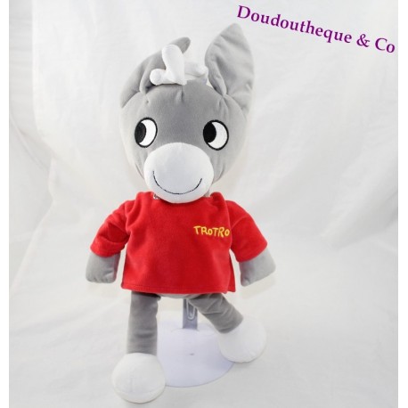 Gefüllte Esel Trotro AJENA Teddy graue T-Shirt rot 35 cm Gefüllte Esel Trotro AJENA Teddy graue T-Shirt rot 35 cm