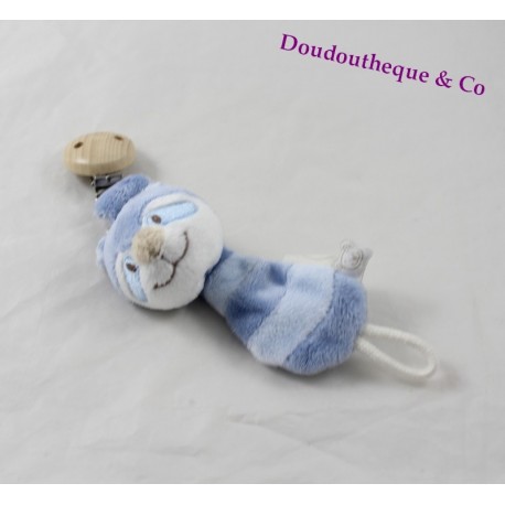 Tie lollipop racoon NOUKIE es William and Henry Teat nipple blue 21 cm Tie lollipop racoon NOUKIE es William and Henry Teat nipple blue 21 cm