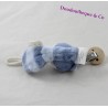 Tie lollipop racoon NOUKIE's William and Henry teat nipple blue 21 cm