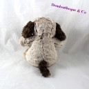 Doudou perro DOUDI marrón blanco 21 cm