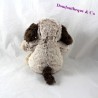 Doudou chien DOUDI marron blanc 21 cm