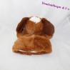 Doudou marionnette chien DNG CASH marron Saint Bernard tonneau 25 cm