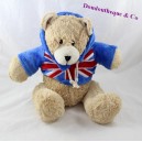 Teddy Bear sudadera bandera azul Reino Unido 25 cm