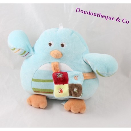 Don Küken Vogel Zucker Beutel blau gestreift Spannband 13 cm Don Küken Vogel Zucker Beutel blau gestreift Spannband 13 cm