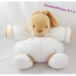 Felpa doudou conejo bordado blanco KALOO colección vela de 30 cm