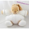 Plüsch Doudou Kaninchen bestickt weiß KALOO Kollektion Kerze 30 cm