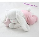 Musikalisches Plüsch-Kaninchen TEX BABY rosa beschichtete Stern Carrefour 23 cm